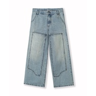 LONCHO FACTORY CALF PANTS DENIM BLUE