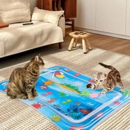 Inflatable Water Play Mat for Cats & Dogs, Fish Ocean Sensory Toy