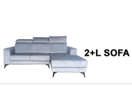 HT ONLINE L Shape Sofa Set 3 Seater Sofa Sofa Set for Living Room Ready Stock