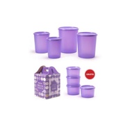 deco canister set tupperware isi (8) / mosaic canister tupperware with
