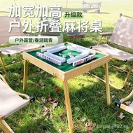 （READY STOCK）Camping Mahjong Set Mahjong Table Outdoor Net Red Mahjong Zhuo Portable Portable Solid Wood Dormitory Mini Mahjong