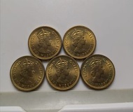 1978年香港五仙硬幣5枚出售.全新品