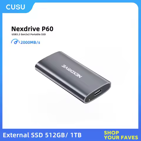 Cusu 20Gbps USB 3.2 Gen2x2 Type C External SSD 512GB 1TB Portable Solid State Hard Disk Externo Driv