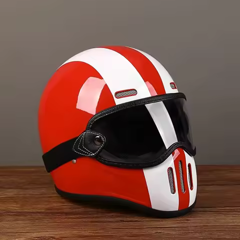 Motorcycle ORZ Full Face Retro Helmet Tokyo Style Motorcycle Casco Moto Japan TT Helmets Fiberglass 