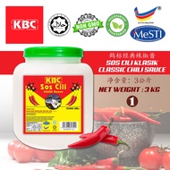 KBC Cili Sos/Chili Sauce (3kg Egret Brand Cili Sauce廣美珍鹤标辣椒酱）
