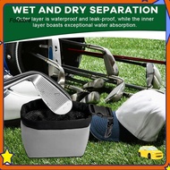 [Fx] Golf Club Cleaner Golf Club Brush Alternative 1/2/3 Pcs Golf Club Bag with Detachable Clip Port