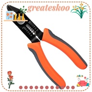 GREATESKOO Crimping Tool, High Carbon Steel Orange Wire Stripper, Universal Cable Tools Electricians