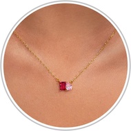 Birthstone Necklace For Women Teen Gifts 14K Gold Plated Necklace With 1-12 Birthstone 16th 18th 21s