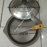 Martabak pan cake mold 20cm top diameter, 18cm bottom diameter + lid & lid