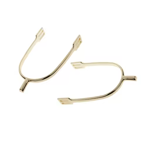 Zinc Alloy English Horse Spurs with Rotatable Copper Rowel Horse Training Equestrian Competition Acc