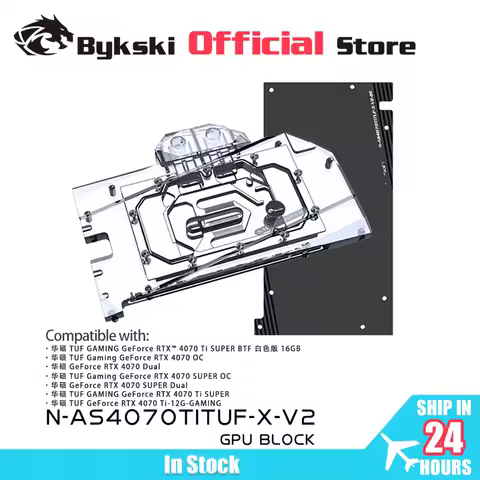Bykski GPU Block Use for ASUS TUF RTX 4070Ti 12G GAMING / 4070 Super Dual Video Card Water Cooling R