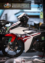 Tem rời Exciter 155 mẫu Y15ZR 2022 trắng đen đỏ thiết kế đẹp mắt in sắc nét 3 lớp không bay màu MD00