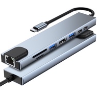 USB C Hub 8-in-1 Adaptor Type C, Multi-Port USB C Hub, Plug & Play