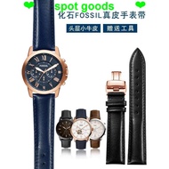 Watch Strap Suitable for FOSSIL FOSSIL FS5061 FS5237 FS4835 ME3052 Series Plain Weave Genuine Leathe