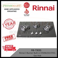Rinnai RB-7303S-GBSM 3 burner Glass Hob * 1 YEAR LOCAL WARRANTY