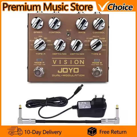 JOYO Multi-effect Guitar Pedal R-09 VISION 9 Effects Dual Channel Modulation Multi Effects Pedal Tru