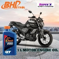 Ready stock BHP 200 4T DASH 1 LITER SAE40 MOTORCYCLE ENGINE OIL 1L