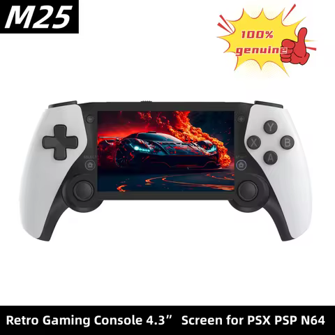 BOYHOM M25 Handheld Game Player Portable Retro Gaming Console 4.3” Screen for PSX PSP N64 DS Play An