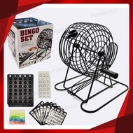 Bingo Set Game Rotary Cage with Automatic Random Ball Selector (18Bingo Cards) 75 balls