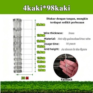 Fastlock Cyclone Fencing 4/5 x 50m Galvanized Steel Anti-Rust 2mm Mesh for Garden & Farm Security