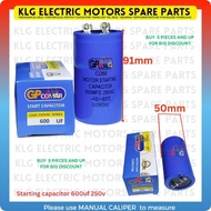 Starting capacitor 600uf 250v waterpumpparts