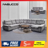 Nabucco N3391 SilverEast Corner/L Shape Sofa [Can Choose Cow Leather,Casa Leather,Water Resistance Fabric,Velvet]