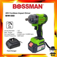 Bossman 550nM Cordless Impact Wrench BIW550 20V Buka Tayar Lori Impact Driver