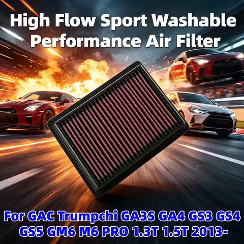High Flow Sport Washable Performance Air Filter For GAC Trumpchi GA3S GA4 GS3 GS4 GS5 GM6 M6 PRO 1.3