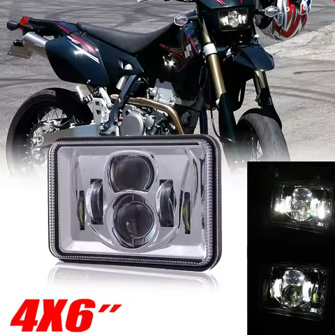 1pcs 4x6" Motorcycle LED Headlight Fit for Suzuki DRZ400E DRZ400S DRZ400SM 2002-2016