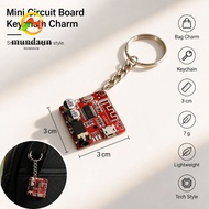 MUNDAUN Circuit Board Keychain, Personalized Black Color Tech Key Holder,  PCB Material Circuit Boar