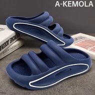 A-KEMOLA Men's Platform Slippers Men's High Slides Sports Men's Flat Slippers Women's Home Slides