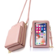 Touch Screen Mobile Phone Bag Women Sling Bag PU Leather Handphone Bag