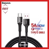 Baseus 5A 1M Type C Halo Fast Charging Charger Cable