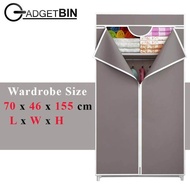 Gadgetbin Waterproof Dust Cover Zipped Curtain Wardrobe YG8501 Almari Baju