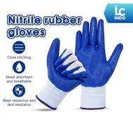 Work Gloves Anti-Slip & Abrasion-Resistantbiru latex Gloves/