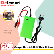 Carger Aki Motor MAINAN Mobil MAINAN 6V 2A Charger Aki Casan Aki Mainan 6 VOLT Delemari