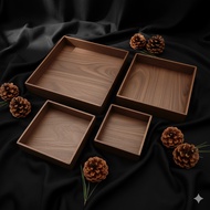 Engagement Box Stand Pine Wood/Walnutnatural Max 40x40 cm