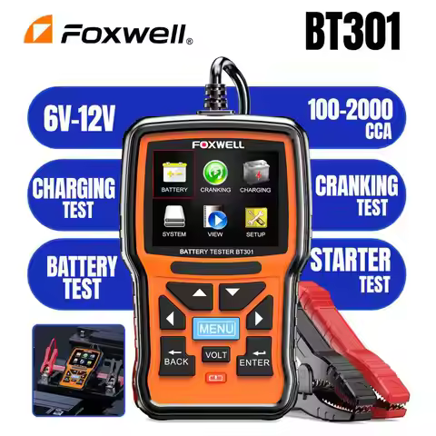 6V 12V Car Battery Tester Automotive Battery Load Tester FOXWELL BT301 Digital Battery Analyzer Cran