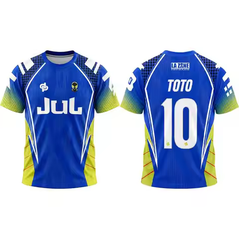Jersey JUL TOTO 2026 New JUL TOTO 10 3D Print Jersey Summer Outdoor Breathable Soccer Training T-Shi