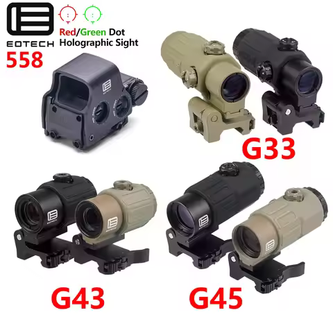 EOTECH 558 Holographic Collimator Red Dot Sight G43/G33 3X G45 5X Magnifier Airsoft UNITY Fast FTC O