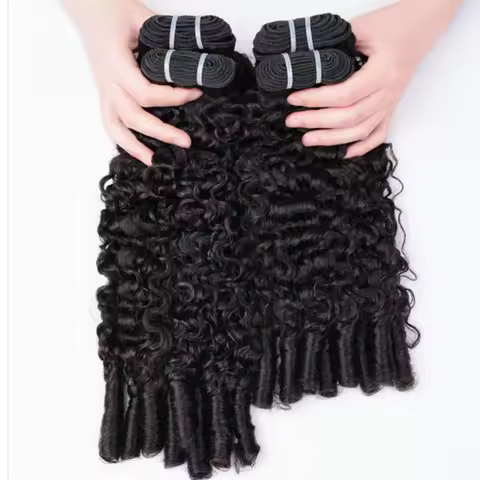 15A Burmese Curly Human Hair Bundles Virgin Hair Burmese Vietnamese Raw Human Hair 3C4A Spiral Curly