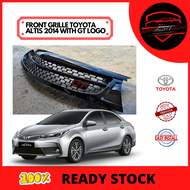 TOYOTA ALTIS 2014-2017 FRONT GRILL GLOSSY BLACK COLOUR ABS MATERIAL WIHT GT LOGO