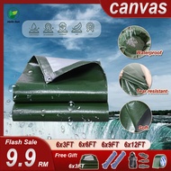 【🥰2m Canvas canopy】COD Household Cover 2x1m 2x2m 2x3m 2x4m （With Grommets）Sunshade Waterproof  Durab