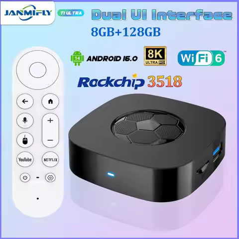 2025 T1 Ultra Android16.0 8K HD Smart TV Box Rockchip RK3518 8GB 128G Dual Wifi BT5.0 Set Top Box Me