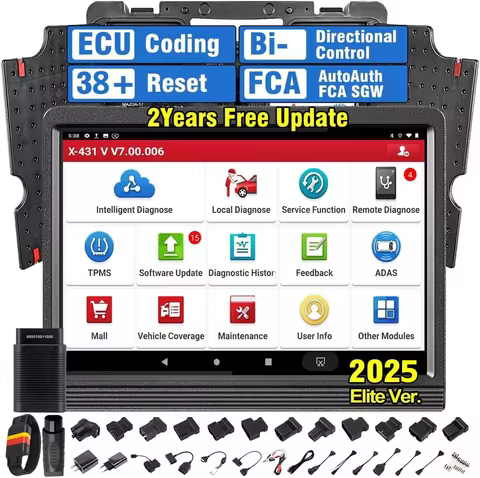 2025 LAUNCH X431 V PRO 4.0 Elite Bidirectional Scan Tool Online Coding &38+ Reset,Full System,VAG Gu