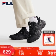 斐乐（FILA）休闲鞋猫爪鞋5代运动鞋2024春季新款男鞋老爹鞋 黑-BK 43