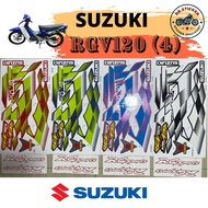 RGV120 SUZUKI Stripe Stiker Sticker FLAG RGV 120 120R RG RG110 (4) BODY COVERSET COVER SET KAVERSET 