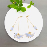 COLE COOL獨一無二紫瑪瑙耳環 可拉長短