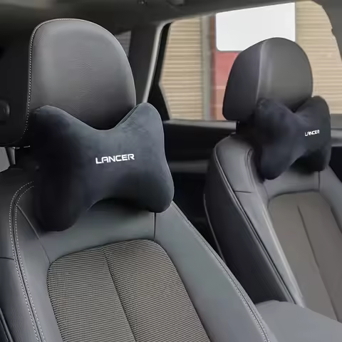 Car seat neck pillows, neck support soft pads, headrests are suitable for Lancer Evolution Evo VI, V