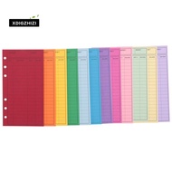 12 Budget Envelopes, Card Cash Envelope System, Save Money Colors, Vertical Layout and Perforation